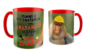Kubek z nosaczem Gwaramcja do bramy i się nie znamy