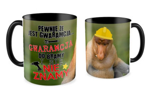 Kubek z nosaczem Gwaramcja do bramy i się nie znamy