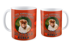 Kubek z nosaczem Najlepsiejsza Grażynka kurła