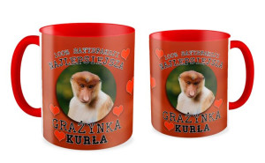 Kubek z nosaczem Najlepsiejsza Grażynka kurła