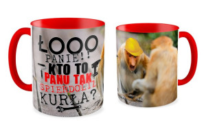 Kubek z nosaczem Kto Panu tak spierdolił