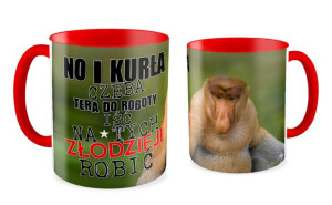 Kubek z nosaczem Tera do roboty na złodzieji robić