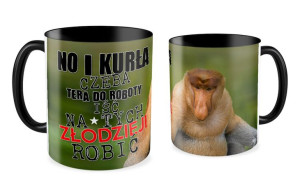 Kubek z nosaczem Tera do roboty na złodzieji robić
