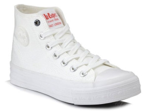 Lee Cooper Białe Trampki Damskie Wysokie 0039l