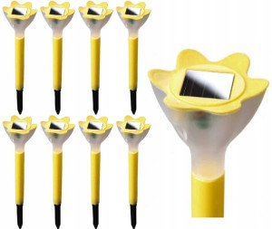 Lampa Solarna Ogrodowa Led Yellow Zestaw 8szt