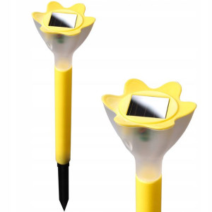 Lampa Solarna Ogrodowa Led Wbijana Kolor Yellow