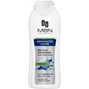 AA MEN ADVANCED CARE Żel pod prysznic 3w1 FRESH
