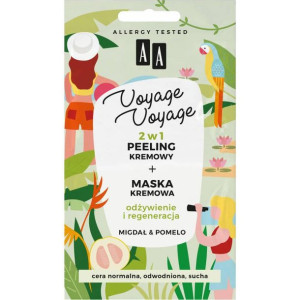 AA VOYAGE 2w1 peeling grubozi.+maska migdał&pomelo 2x5ml