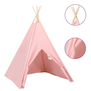 Namiot dziecięcy tipi, z torbą, peach skin, róż, 120x120x150 cm