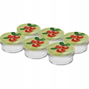 6szt Słoik Słoiczek 65ml Kolorowa Zakrętka Browin