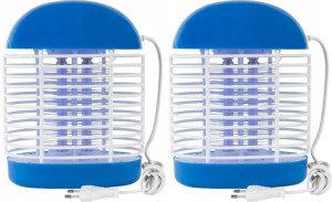 2szt Lampa Owadobójcza 6w 24cm Na Komary Muchy Osy