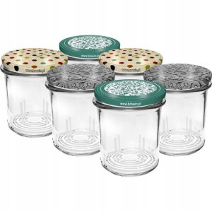 6x Słoik 350ml Z Dociskiem I Zakrętką 132329