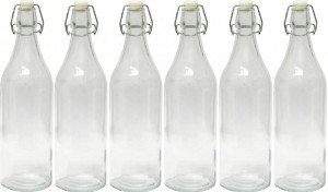 6x Butelka 1l Z Kapslem Do Wina Nalewki Soku Bho1