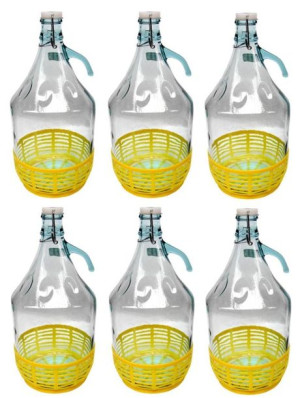 6x Butla Balon Do Wina Z Kapslem 5l Dama Gąsior