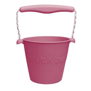 Składane wiaderko do wody i piasku Scrunch Bucket - Wiśniowy