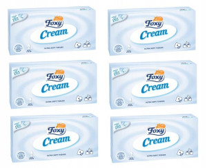 Chusteczki Foxy Cream Ultra miękkie 4 warstwy (75 sztuk) x 6 opakowań