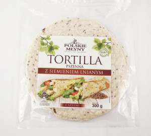 Tortilla pszenna z siemieniem lnianym 300 g 4 szt.