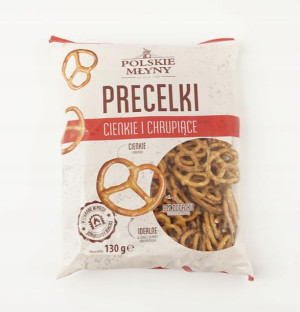 Polskie Młyny Precelki cienkie i chrupiące 130 g
