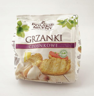 Grzanki czosnkowe typu skorpor 200 g Polskie Młyny