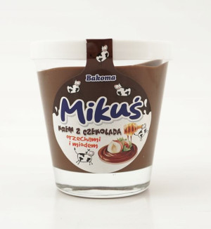 Mikuś Krem z czekoladą orzechami i miodem 180g