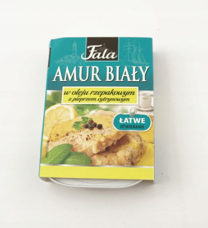 Amur biały w oleju rzep. z pieprzem cytrynowym