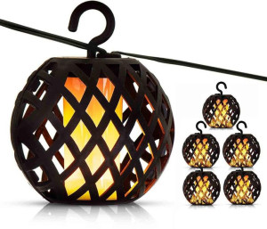 Lampa solarna kule ogniowe śr.7cm 5szt
