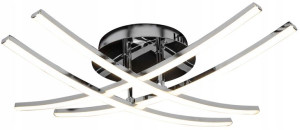 Lampa Sufitowa Plafon Led Ciepły Nowoczesna Chrom