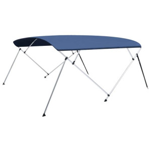 Daszek bimini do łodzi, 4 pałąki, granat, 243x(230-244)x137 cm