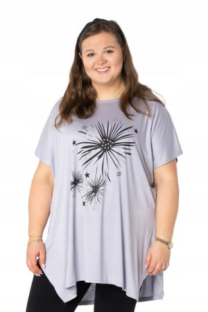 Duża Długa Bluzka Damska Tunika Oversize Top 658-7
