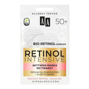 AA Retinol 50+ Maska do twarzy redukcja zmarszczek 2x5ml