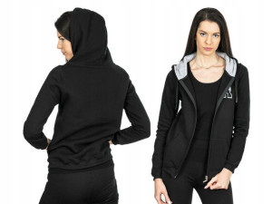 Damska Bluza Rozsuwana z Kapturem BBD01 r 3XL czarna