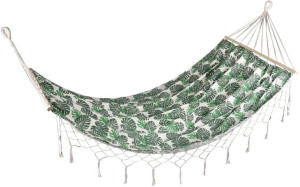 Hamak 1 osobowy 200x100cm z frędzlami natura Jungle Royokamp