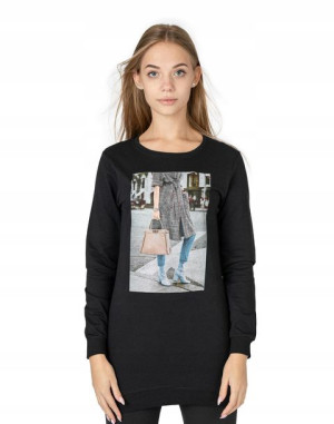 Długa Bluza Tunika Damska Bawełniana 249-02 r XL