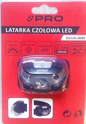Pro Latarka Czołowa Led Z Akumulatorem Li-ion 120 Lm Os-lhl-003r