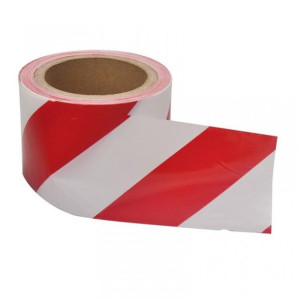 Taśma ostrzegawcza BIAŁO-CZERWONA  80mm x 100 mb