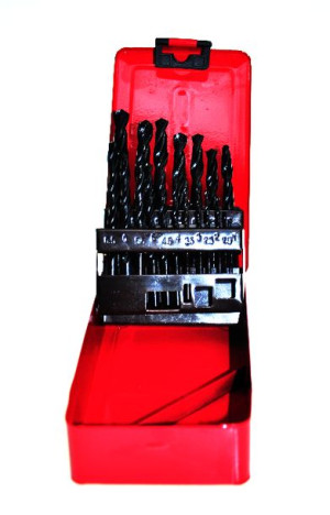Wiertła do metalu komplet 19 SZT. (1,0-10,0MM)PUDEŁKO METALOWE