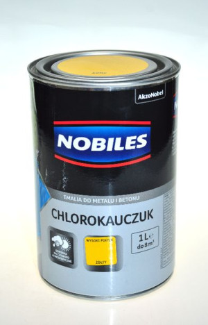 Farba chlorokauczuk NOBILES 1.0L ŻÓŁTY