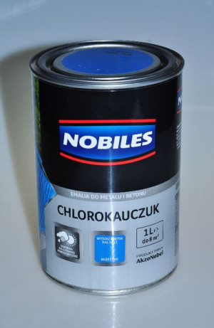 Farba chlorokauczuk NOBILES 1L BŁĘKITNA