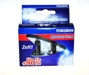 Żarówka 12v H1 55W Megalight +90% KPL