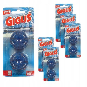 6 x Krążek do spłuczki Giguś Compact WC Morski 100 g (2 krążki)