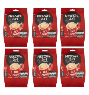 6 x Napój kawowy rozpuszczalny Nescafé 3in1 Classic 17 g