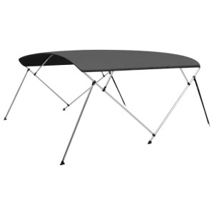 Daszek bimini do łodzi, 4 pałąki, biały, 243x(230-244)x137 cm