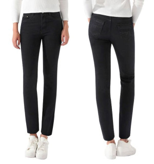 Czarne Klasyczne Jeansy Damskie Spodnie 9306 82 cm