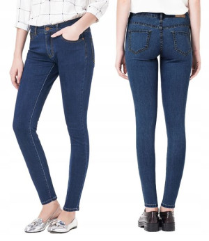 Spodnie Damskie Jeansy Rurki Strecz 92686 r 88 cm