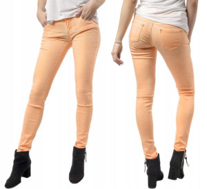 Spodnie Damskie Rurki Bawełniane 1015 78 cm orange