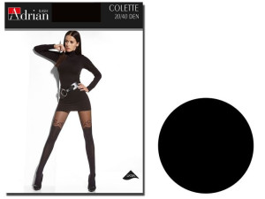 Rajstopy imitują pończochy Colette Adrian 5 Nero