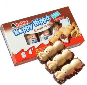 Wafelki kakaowe Kinder Happy Hippo 103g Pyszne!!!