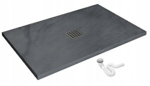 Brodzik Prysznicowy Grey Rock 80x100x3,5 Rea