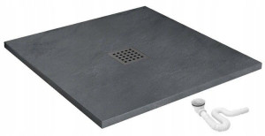 Brodzik Prysznicowy Grey Rock 90x90x3,5 Rea