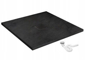 Brodzik Prysznicowy Black Rock 90x90x3,5 Rea